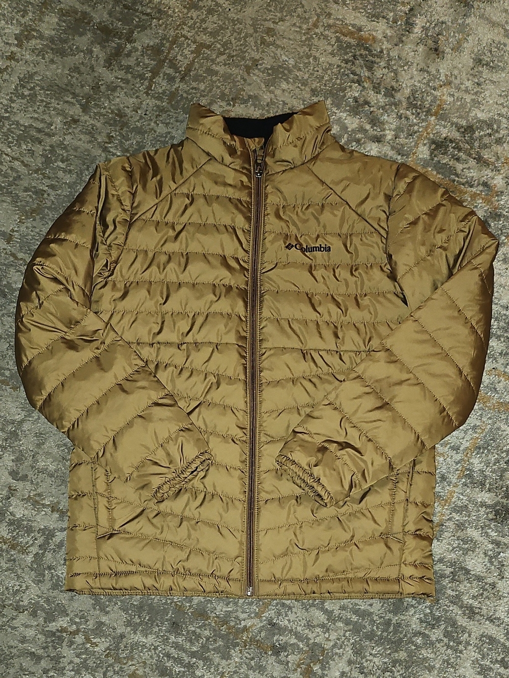 Columbia Fleeced Quilted Puffer Jacket Brown Size 14/16 Kids Large